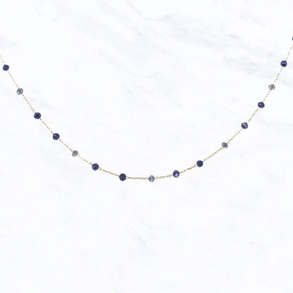 Solaris Glass Bead Chain Choker Necklace