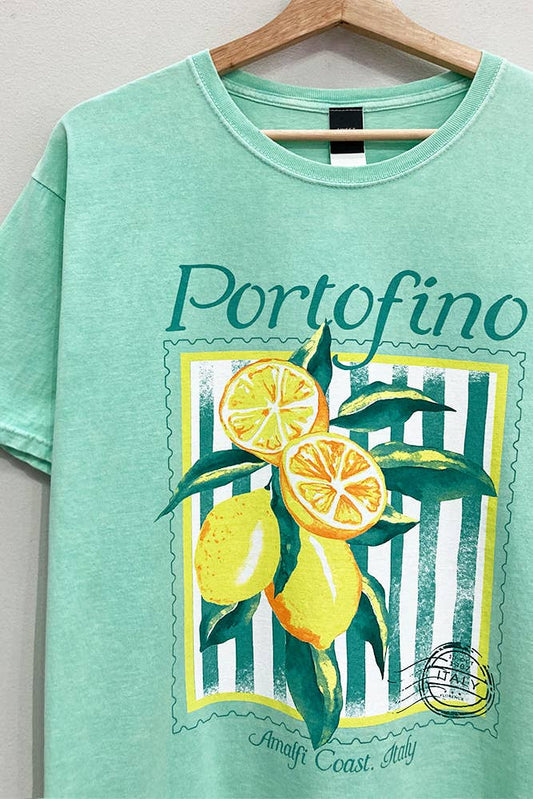 Portofino Lemons Oversized Tee