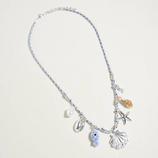 Darya Rope Chain Ocean Charm Necklace