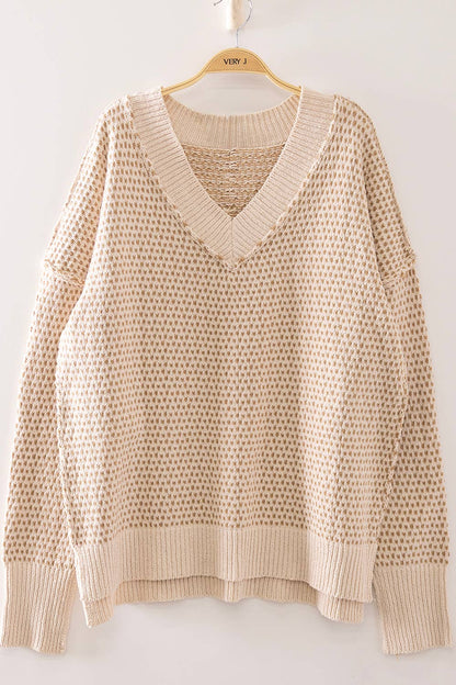Valencia Chenille V neck Dash Sweater