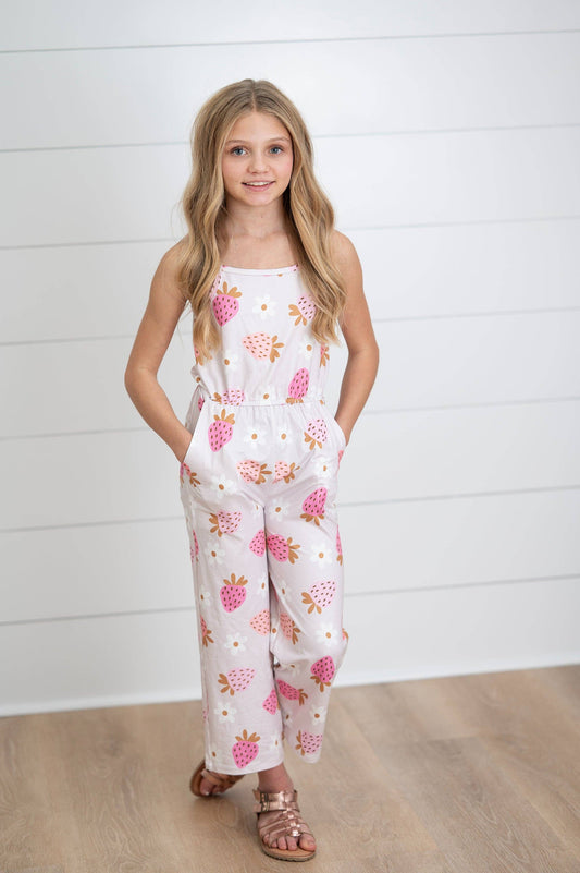 Girls Strawberry Jumpsuit