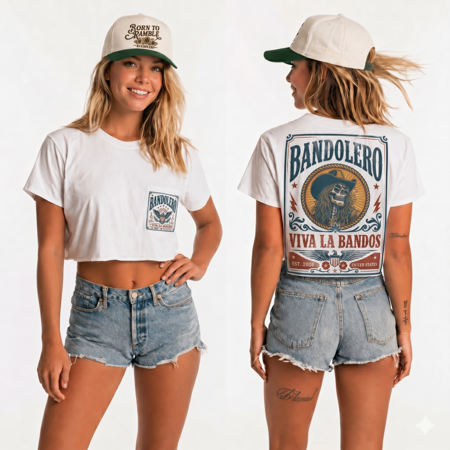 Bandolero Supply Viva La Bandos Cropped Tee