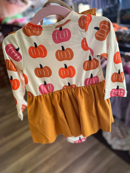 Baby Girls Corduroy Pumpkin Dress