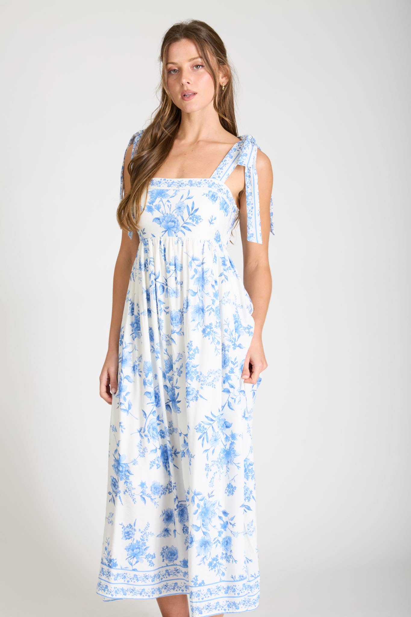Persephone Floral Blue Dress