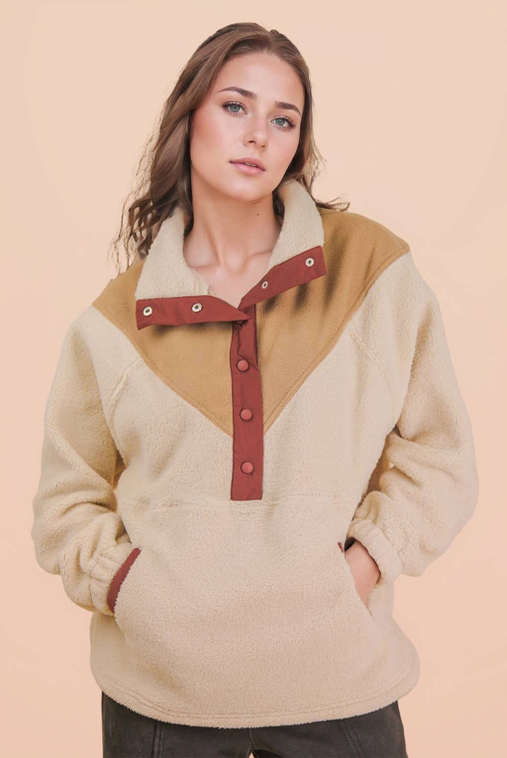Moonstone Oversized Fleece Pullover