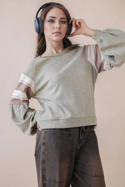 Rainey Color Block Longsleeve Top