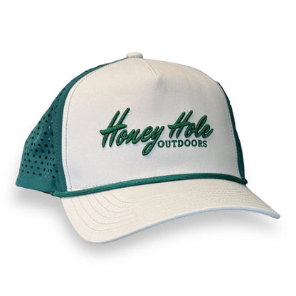 Mens Honey Hole Heritage Grey & Green Performance Rope Hat
