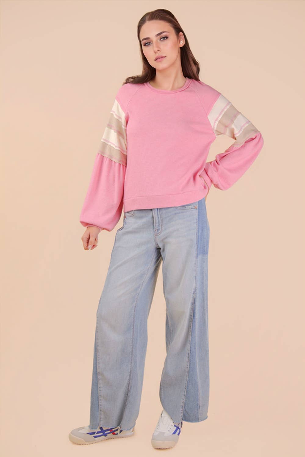 Rainey Color Block Longsleeve Top