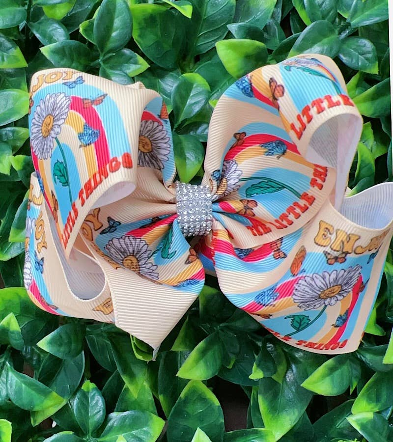 Rhinestone Printed Bows