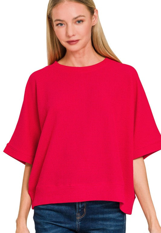 Maranda Knit Banded Boxy Top