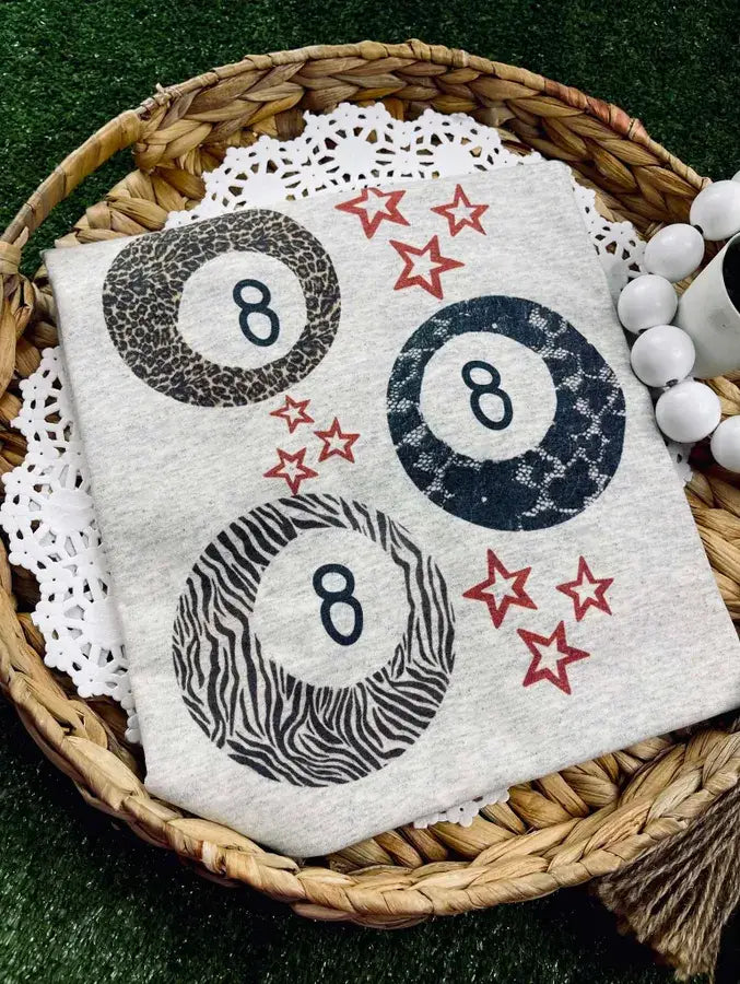 Animal Print & Lace 8-Ball Tee