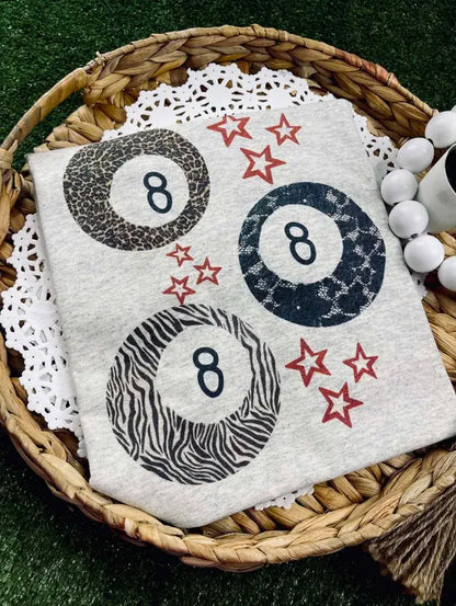 Animal Print & Lace 8-Ball Tee