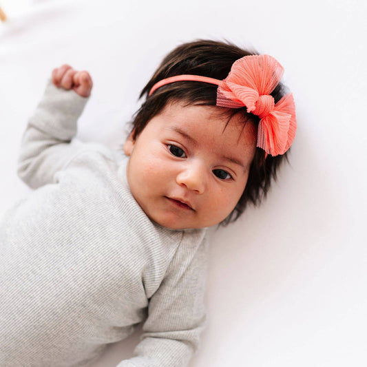 Baby FAB Tulle Nylon Bow Headband
