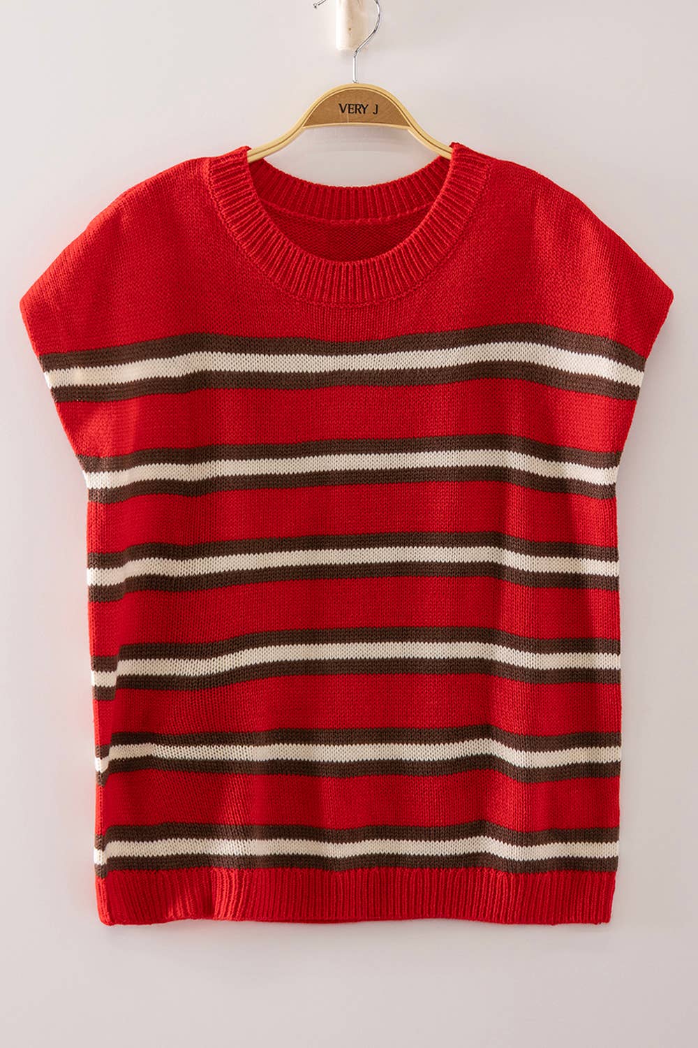 Venice Striped Knit Sleeveless Top