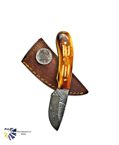 Titan Blaze Neck Knife with Leather Bolster