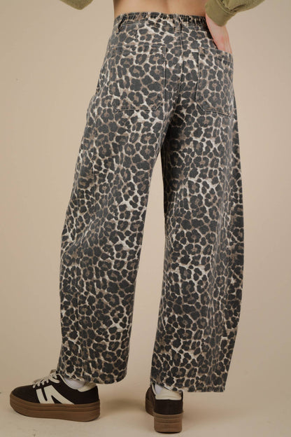 Very Leopard Barrel Jeans