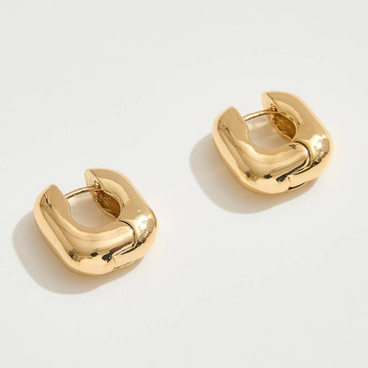 Virginia Square Huggie Hoop Earrings