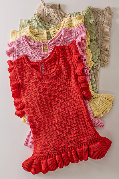 Harriett Knit Ruffle Blouse