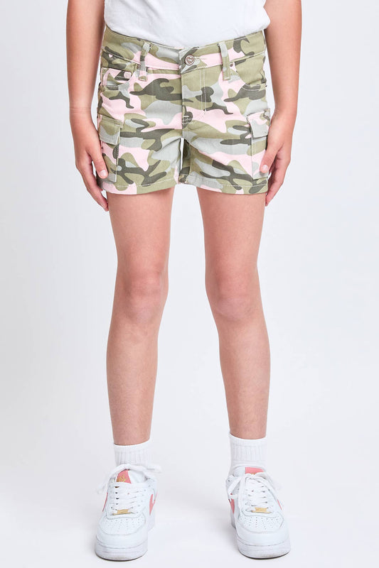 Girls YMI Twill Cargo Camo Shorts