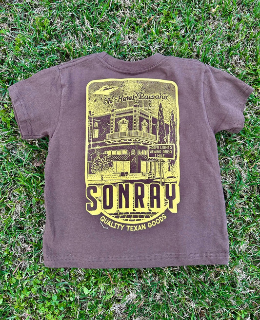 Kids SonRay Marfa Hotel Brown Tee