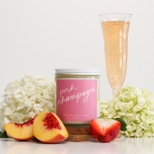 Poured Goods - Pink Champagne Candle