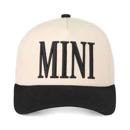Kids Mini Embroidered Black Hat