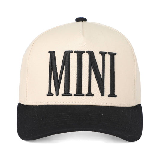 Kids Mini Embroidered Black Hat