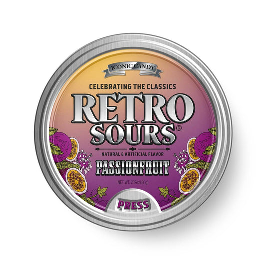 Retro Sours Passion Fruit Candy Tin