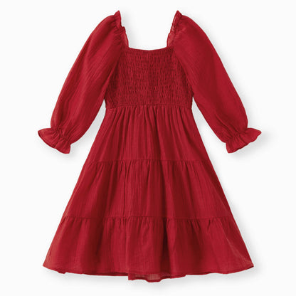 Girls Scarlet Bow Dress