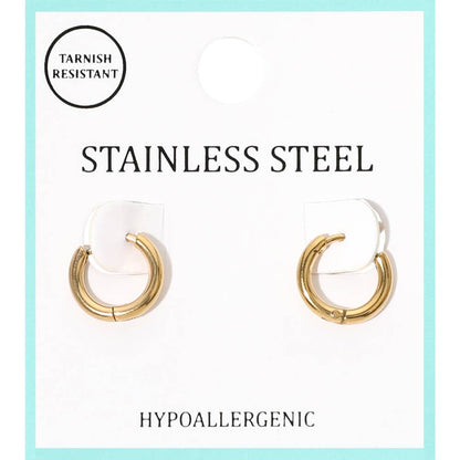 Palmer Hypoallergenic Mini Huggie Gold Hoop Earrings