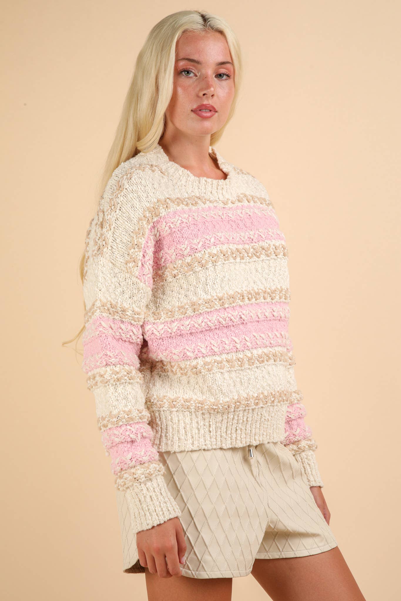 Beartown Striped Knit Sweater