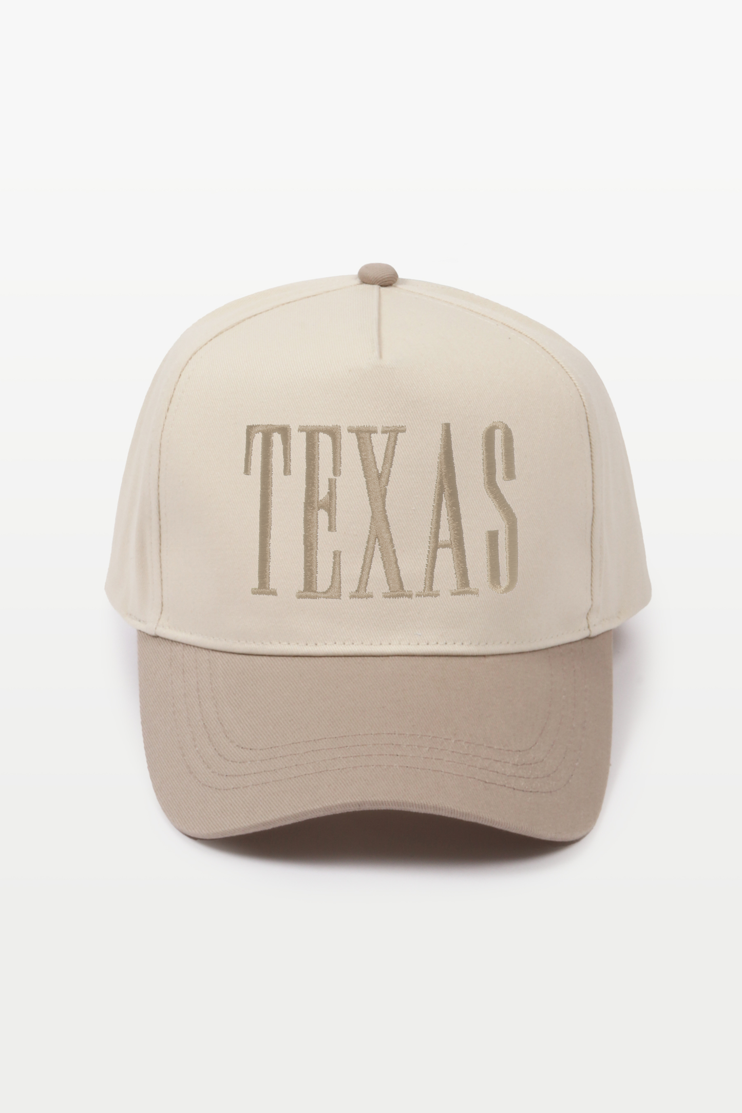 Texas Embroidered Taupe Hat