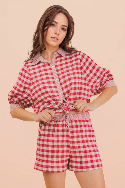 Suri Gingham Short Set