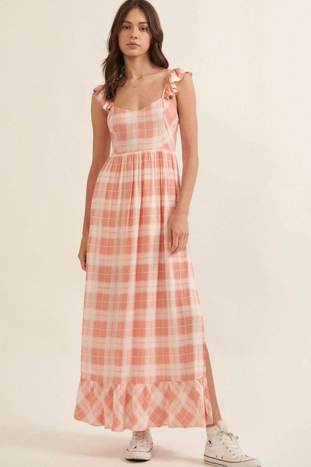 Talay Plaid Maxi Dress