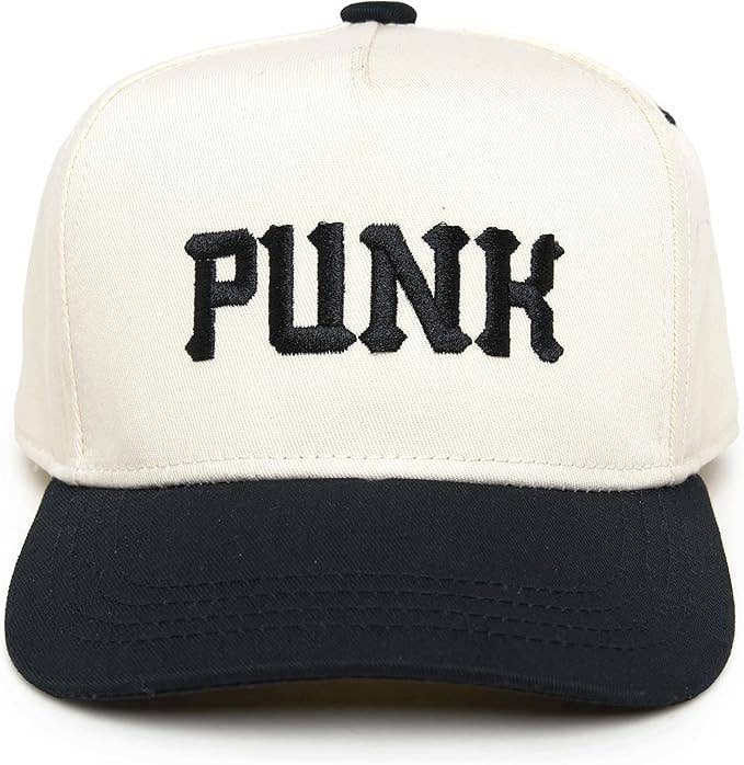 Boys Punk Embroidered Black Hat