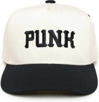 Boys Punk Embroidered Black Hat