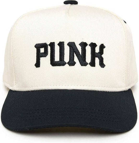 Boys Punk Embroidered Black Hat