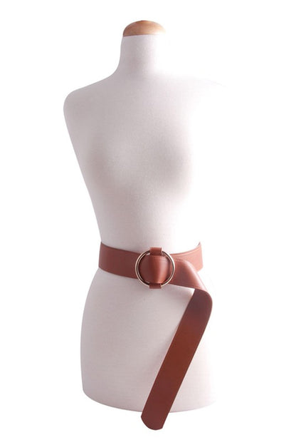 Wide Ring Leather Belt