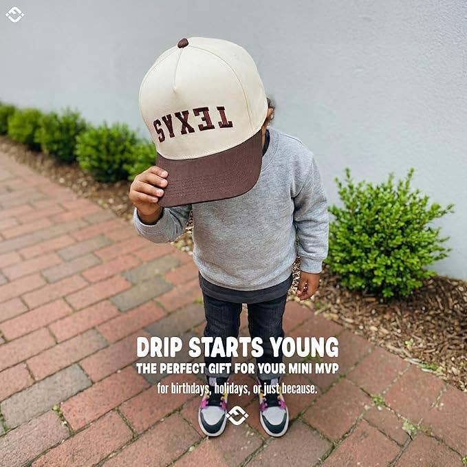 Kids TEXAS Upside Down Brown Hat