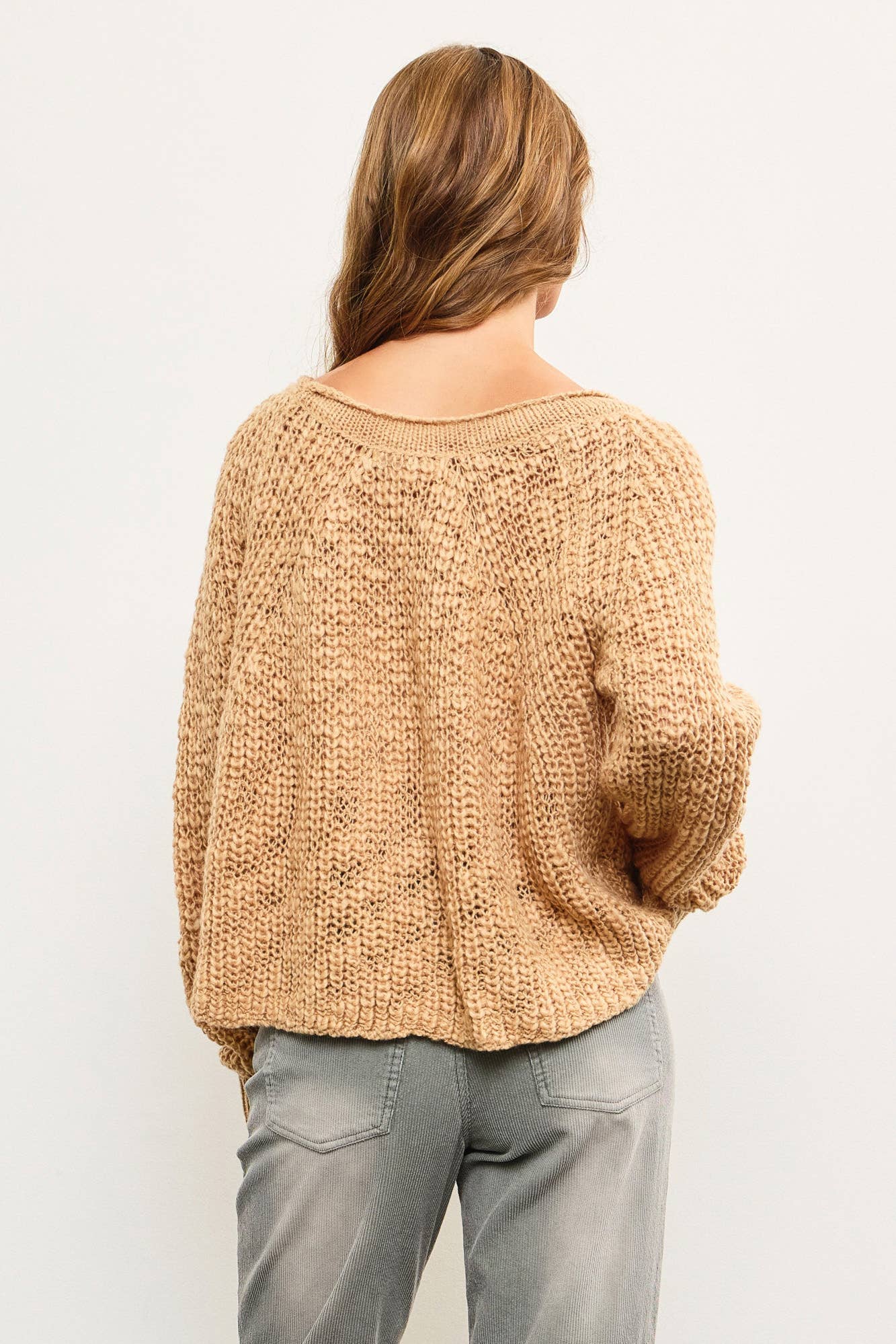 Nova Chunky Raglan Nude Sweater