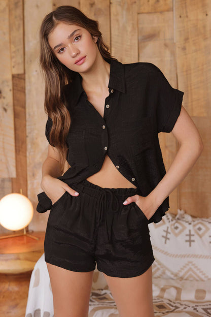 Savannah Crinkle Buttondown