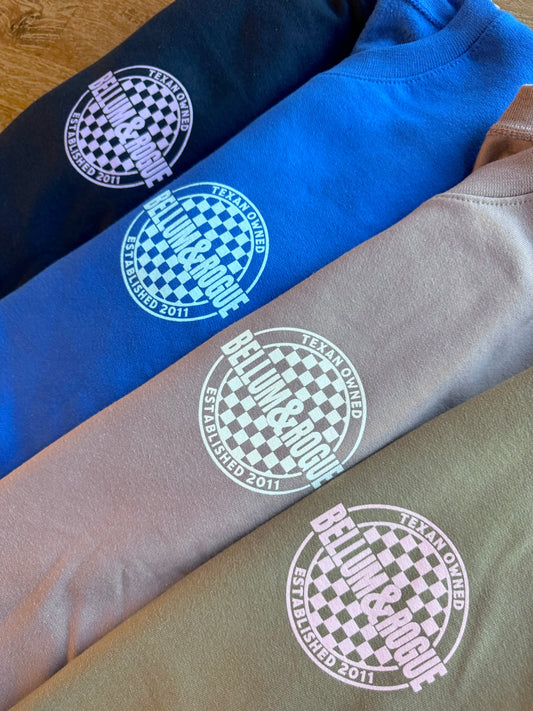 Adult Checkered Store Logo Sweatshirt