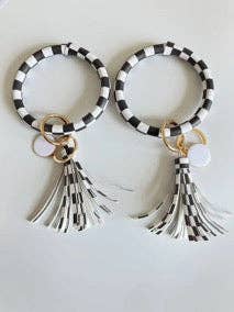 Bangle Bracelet Keyring With Tassel