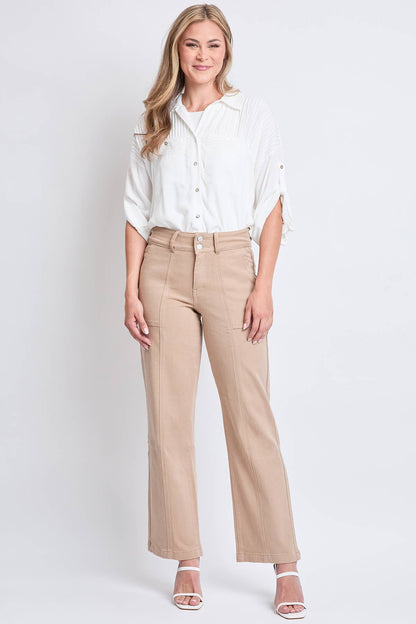 YMI Royalty Missy Khaki Wide Leg Jean