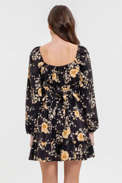 Carlin Floral Longsleeve Babydoll Dress