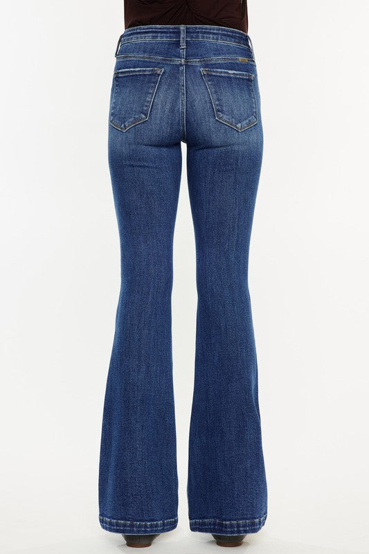 Kancan Annie Petite Mid Rise DW Flare Jeans