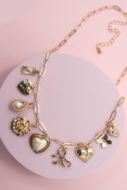 Tonopah Vintage Pearl Charm Necklace