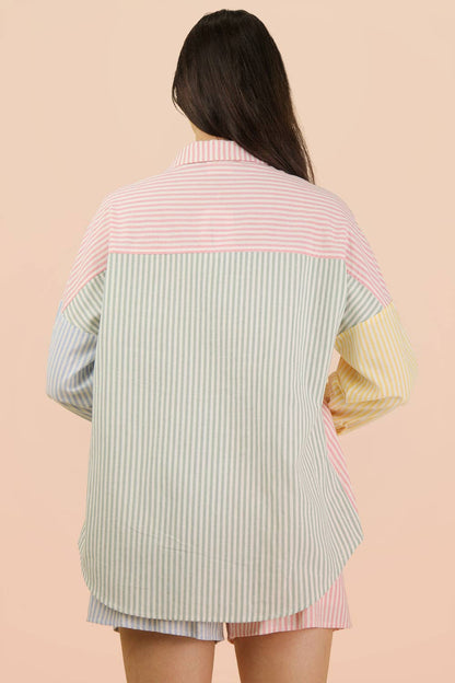 Nautical Striped Short Set
