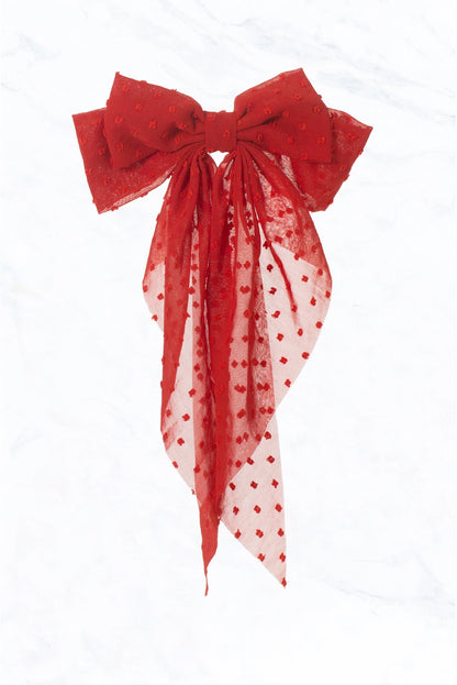 Swiss Dot Chiffon Hair Bow *8 Colors*