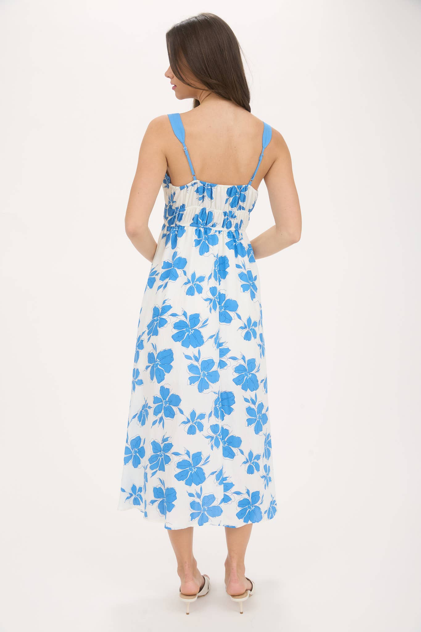 Colette Sweetheart Floral Blue Dress